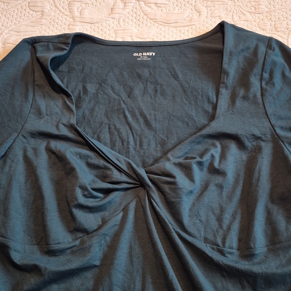 Old Navy women's XL Tall dark green long sleeve shirt NWT - Picture 2 of 5